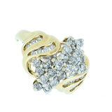 10K Gold 1.00 CTW Ladies Diamond Cluster Ring