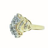 10K Gold 1.00 CTW Ladies Diamond Cluster Ring