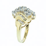 10K Gold 1.00 CTW Ladies Diamond Cluster Ring