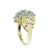 10K Gold 1.00 CTW Ladies Diamond Cluster Ring
