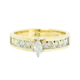 14K Gold 0.71 CTW Marquise Diamond Engagement Ring