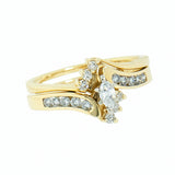 14K Gold 0.61 CTW Marquise Diamond Bridal Set