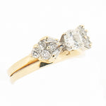 14K Gold 1.02 CTW Vintage Diamond Bridal Set