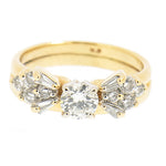 14K Gold 1.02 CTW Vintage Diamond Bridal Set