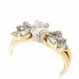 14K Gold 1.02 CTW Vintage Diamond Bridal Set