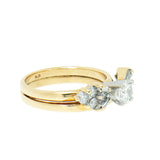 14K Gold 1.02 CTW Vintage Diamond Bridal Set