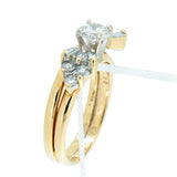 14K Gold 1.02 CTW Vintage Diamond Bridal Set
