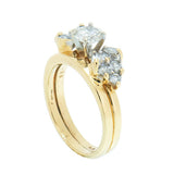 14K Gold 1.02 CTW Vintage Diamond Bridal Set