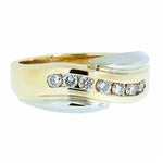 14K Two Tone 0.70 ctw 7 Diamond  Band