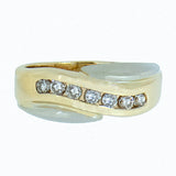 14K Two Tone 0.70 ctw 7 Diamond  Band