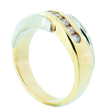 14K Two Tone 0.70 ctw 7 Diamond  Band