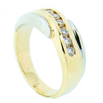 14K Two Tone 0.70 ctw 7 Diamond  Band