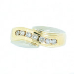 14K Two Tone 0.70 ctw 7 Diamond  Band