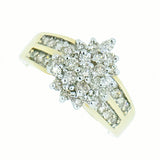 0.75 CTW Ladies Pear Shaped Diamond Cluster Ring 10K Gold