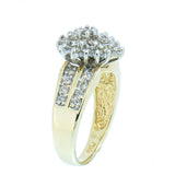 0.75 CTW Ladies Pear Shaped Diamond Cluster Ring 10K Gold