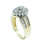 0.75 CTW Ladies Pear Shaped Diamond Cluster Ring 10K Gold