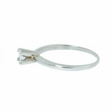 14K White Gold 0.27 Carat Princess Diamond Engagement Ring