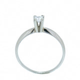 14K White Gold 0.27 Carat Princess Diamond Engagement Ring