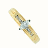 10K Gold 0.12 CTW Marquise Ladies Illusion Diamond Engagement Ring