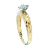10K Gold 0.12 CTW Marquise Ladies Illusion Diamond Engagement Ring