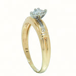 10K Gold 0.12 CTW Marquise Ladies Illusion Diamond Engagement Ring