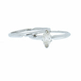 14K White Gold 0.64ct Marquise Diamond Wedding Set
