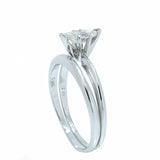 14K White Gold 0.64ct Marquise Diamond Wedding Set