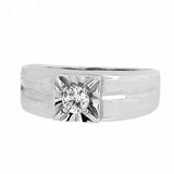 14K White Gold 0.32 ctw Men's Diamond Ring