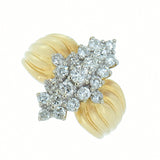 1.54 CTW Ladies 14K Yellow Gold Diamond Cluster / Cocktail Ring