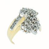 14K Gold 1.44 CTW Ladies Diamond Cluster Ring