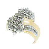 14K Gold 1.44 CTW Ladies Diamond Cluster Ring