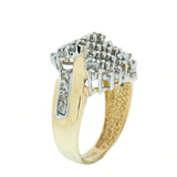 14K Gold 1.44 CTW Ladies Diamond Cluster Ring
