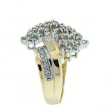 14K Gold 1.44 CTW Ladies Diamond Cluster Ring