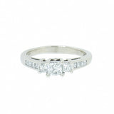 0.79 CTW 3 Princess Diamond Past Present Future 14K Gold