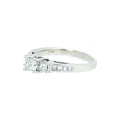 0.79 CTW 3 Princess Diamond Past Present Future 14K Gold