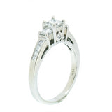 0.79 CTW 3 Princess Diamond Past Present Future 14K Gold