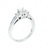 0.79 CTW 3 Princess Diamond Past Present Future 14K Gold