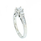 0.79 CTW 3 Princess Diamond Past Present Future 14K Gold