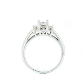 0.79 CTW 3 Princess Diamond Past Present Future 14K Gold