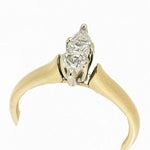 14K Gold 1.00 CTW Marquise Illusion 3 Diamond Engagement Ring