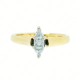 14K Gold 1.00 CTW Marquise Illusion 3 Diamond Engagement Ring