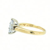 14K Gold 1.00 CTW Marquise Illusion 3 Diamond Engagement Ring
