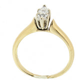 14K Gold 1.00 CTW Marquise Illusion 3 Diamond Engagement Ring