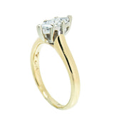 14K Gold 1.00 CTW Marquise Illusion 3 Diamond Engagement Ring