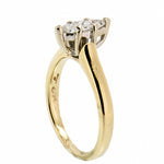 14K Gold 1.00 CTW Marquise Illusion 3 Diamond Engagement Ring