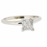 14K Gold 0.78 Carat Princess Diamond Engagement Ring