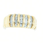 14K Gold .45 CTW Uni-Sex Diamond Cluster Ring