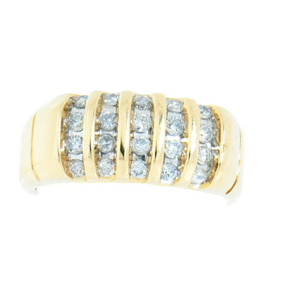 14K Gold .45 CTW Uni-Sex Diamond Cluster Ring