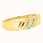 10K Gold 0.15 CTW 7 Diamond Men's Band