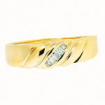 10K Gold 0.15 CTW 7 Diamond Men's Band